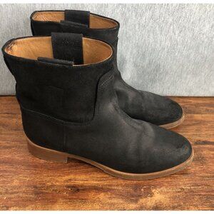 Rag & Bone Holly Womens Size‎ 37 US 7 Black Waxy Suede Ankle Boots Italy Boho